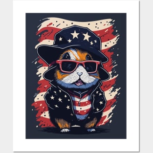 Patriotic Guinea Pig Posters and Art